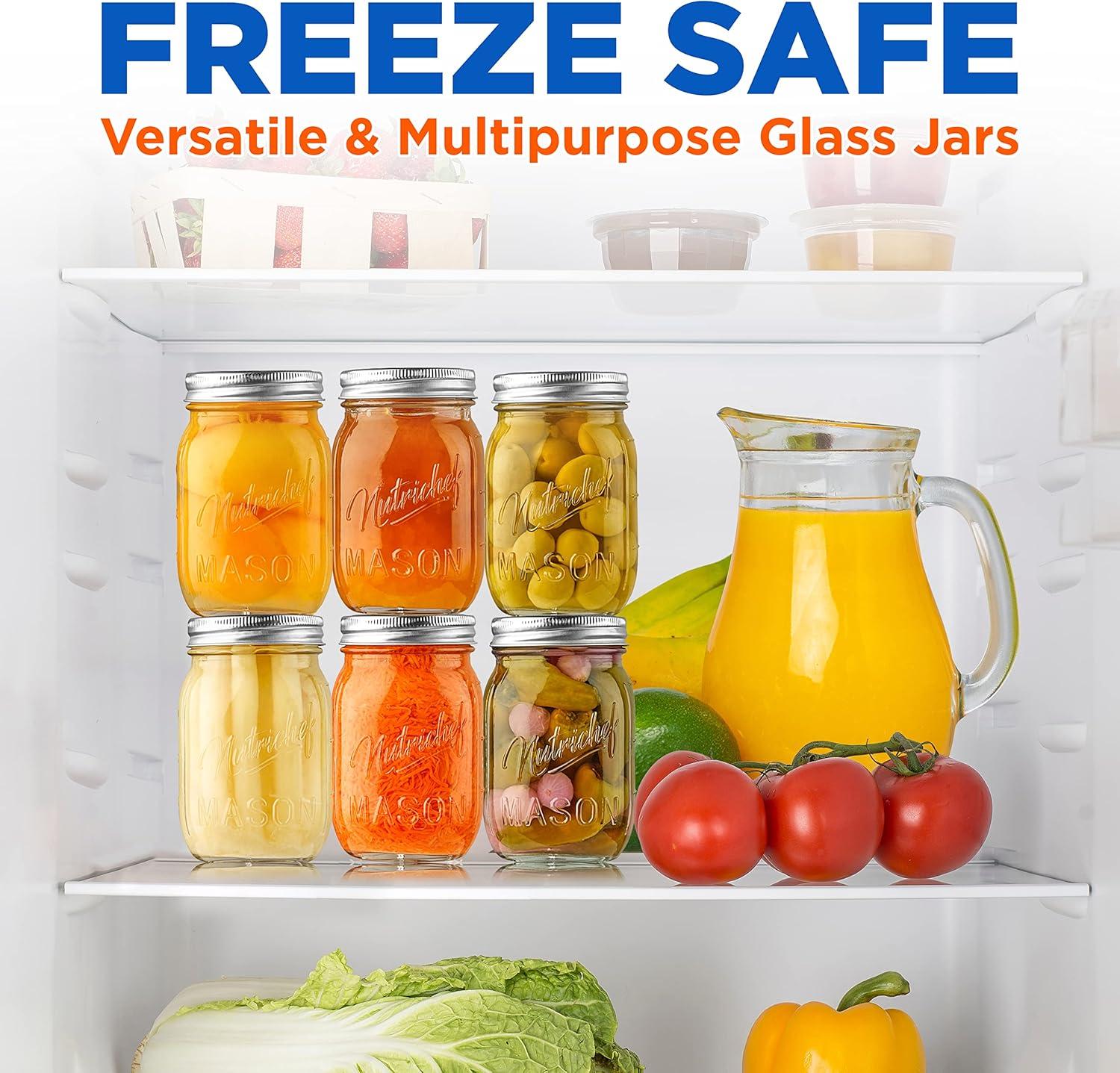 NutriChef Glass Jar - Set of 6 (Set of 6)