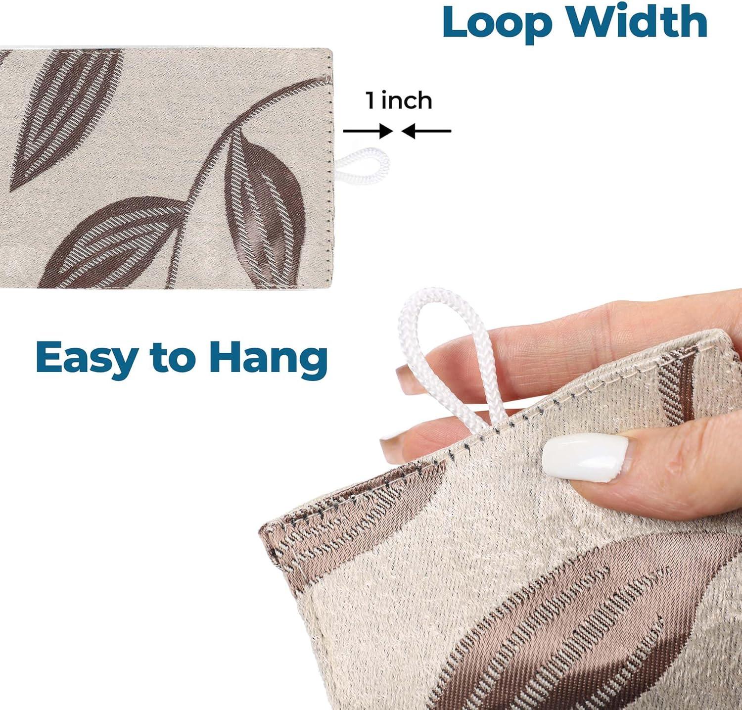 Superior Leaves Machine Washable Room Darkening Blackout Curtains With Back Tabs by Superior (Set of 2)