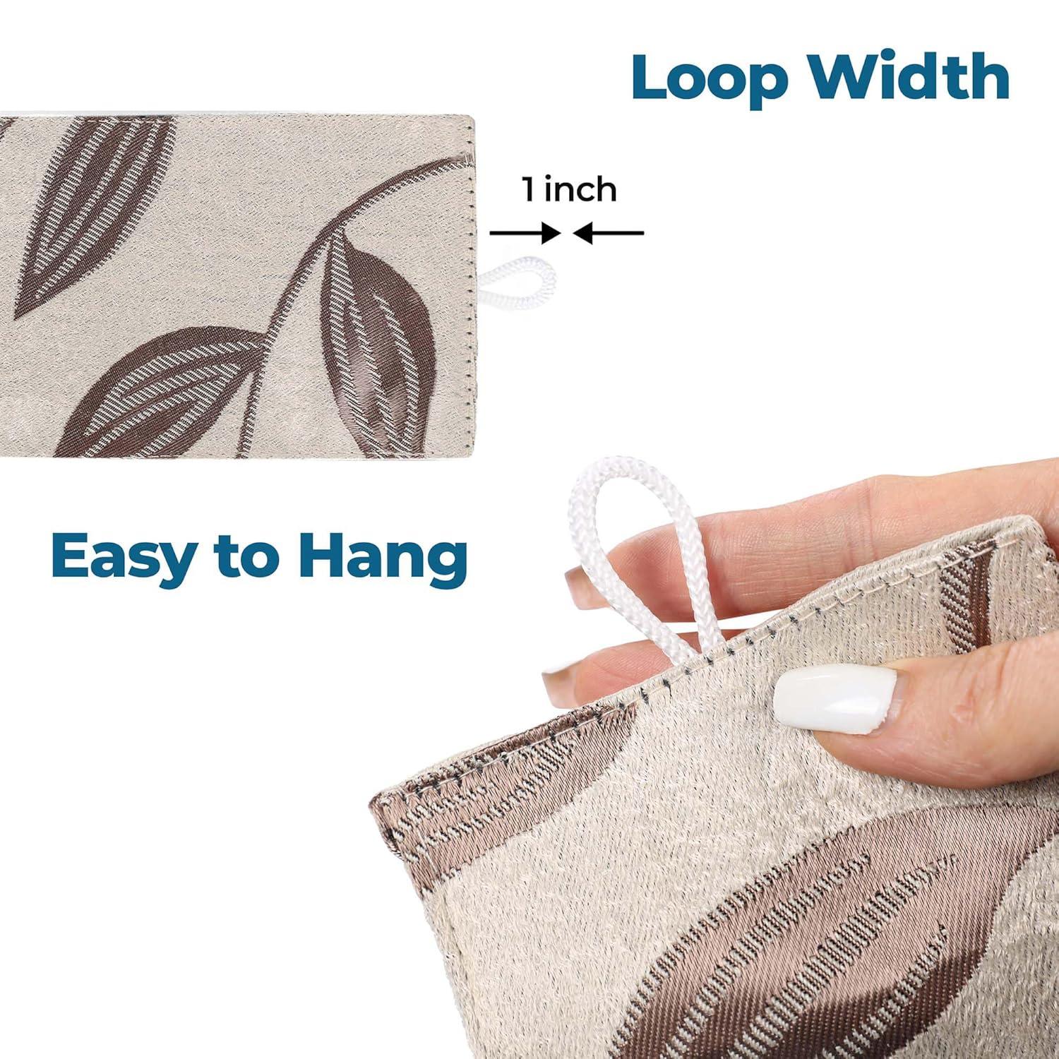 Superior Leaves Machine Washable Room Darkening Blackout Curtains With Back Tabs by Superior (Set of 2)