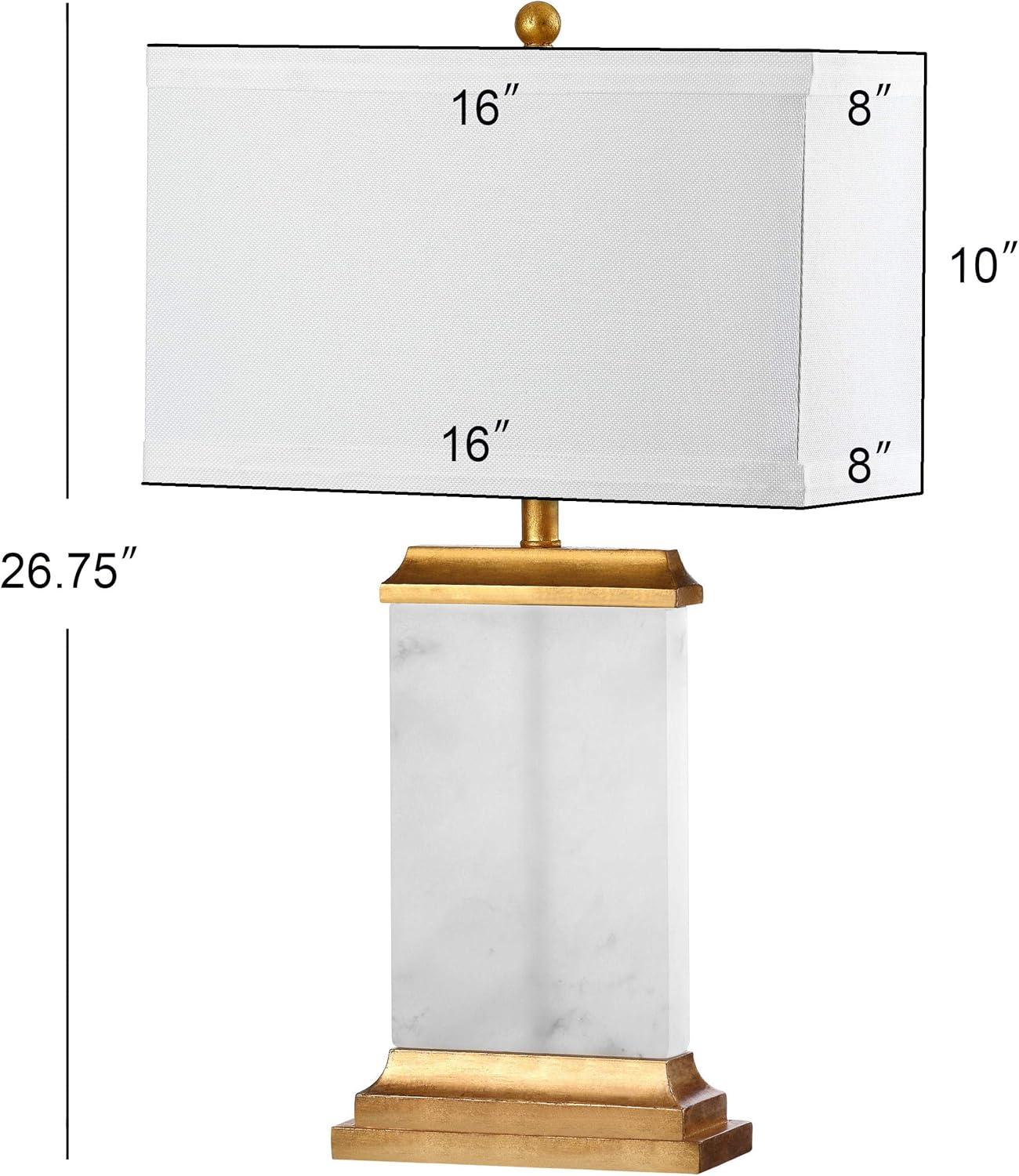 Susannah Alabaster Table Lamp - White - Safavieh.