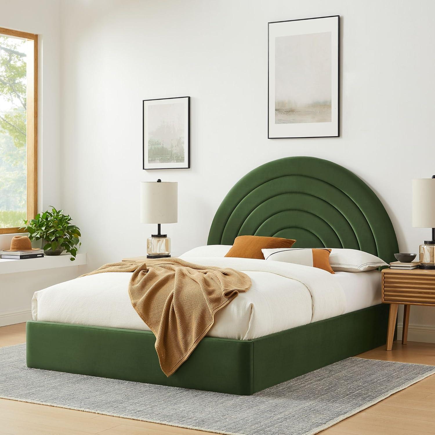 Modway Solana Arched Performance Velvet Platform Bed
