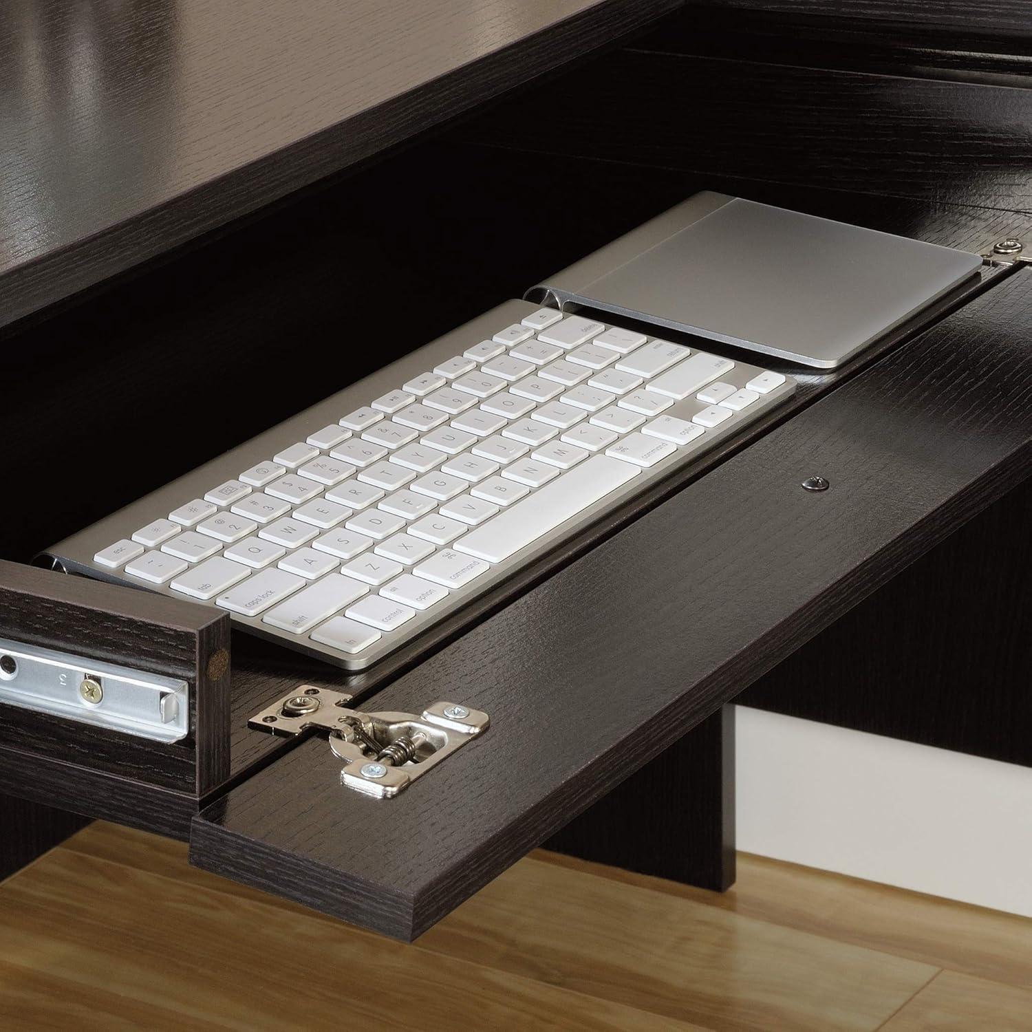 Sauder Palladia Engineered Wood L-Shaped Computer Desk in Wind Oak