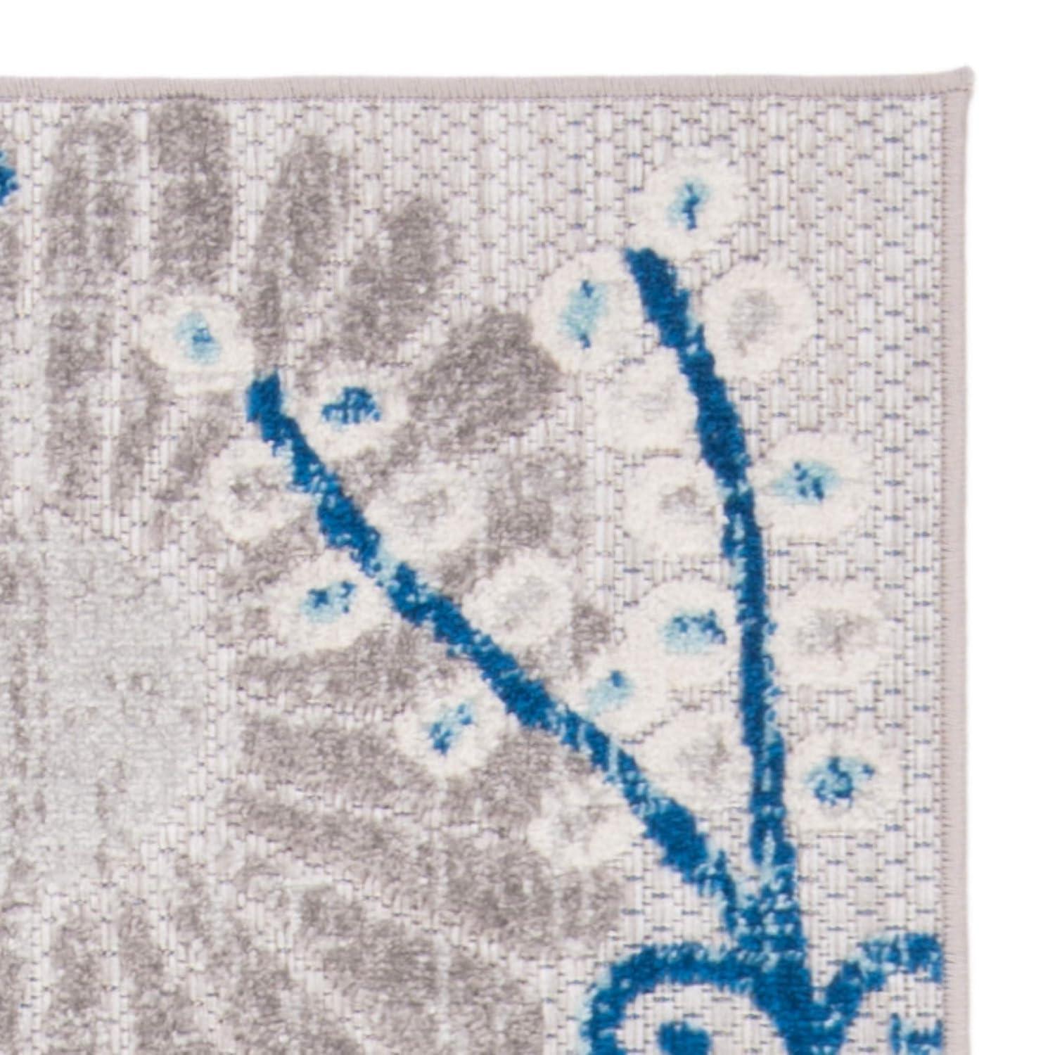 SAFAVIEH Cabana Garnet Floral Indoor/Outdoor Area Rug, Grey/Blue, 10' x 14'