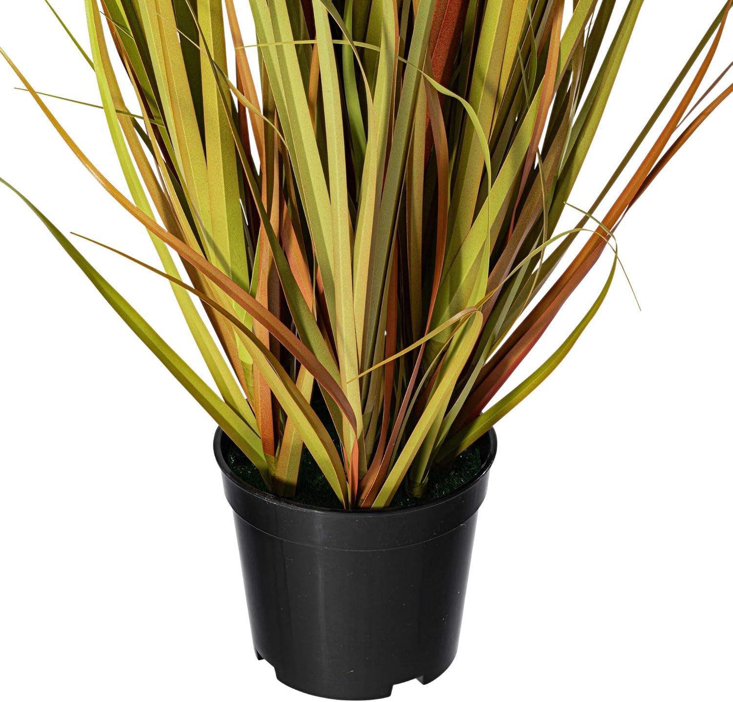 Vickerman 24" PVC Artificial Potted Mixed Brown Grass.