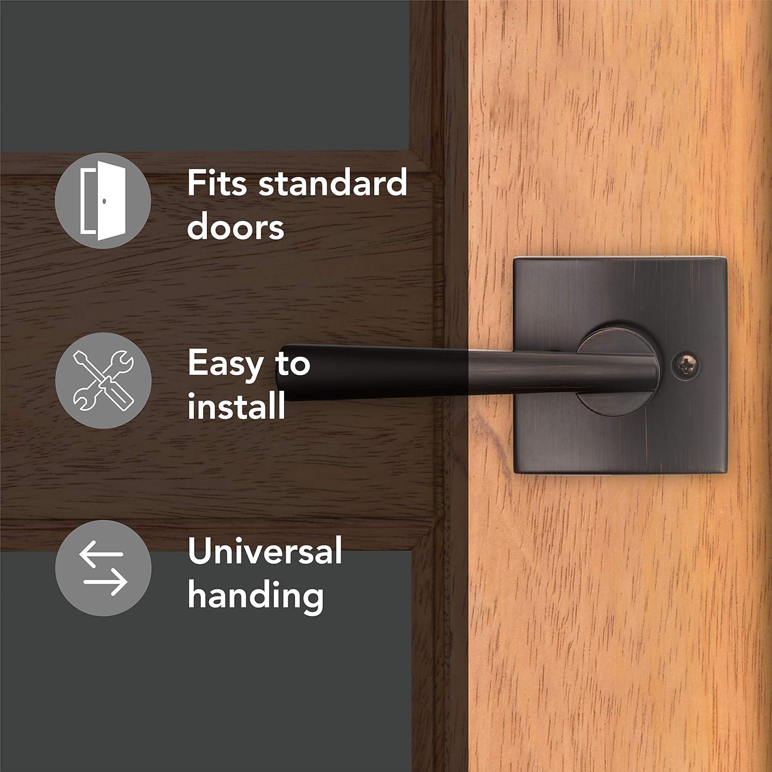 Venetian Bronze Square Backplate Dummy Door Handle