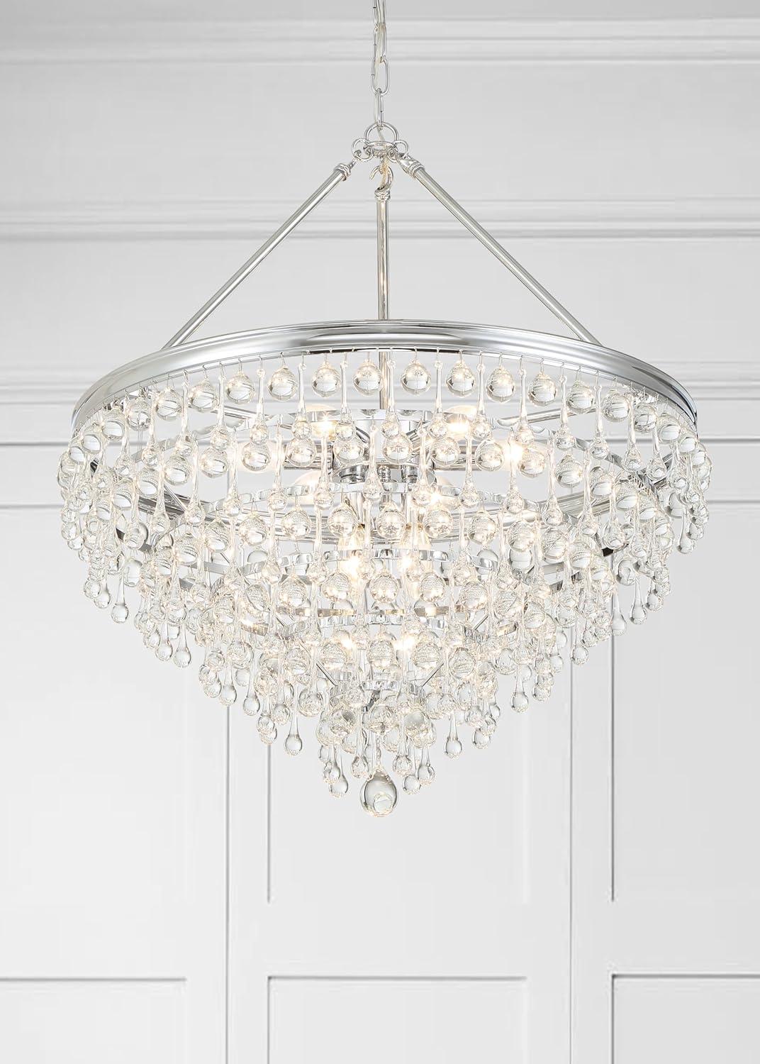 Crystorama Lighting Calypso 8 - Light Chandelier in  Polished Chrome