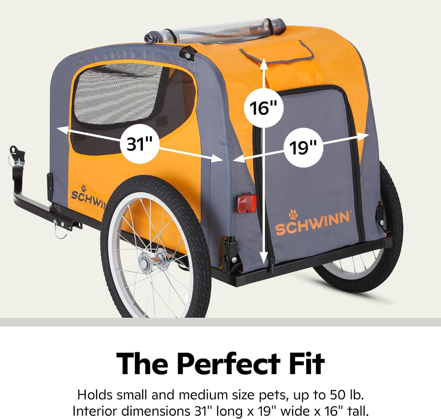 Schwinn Pet Trailer, Orange