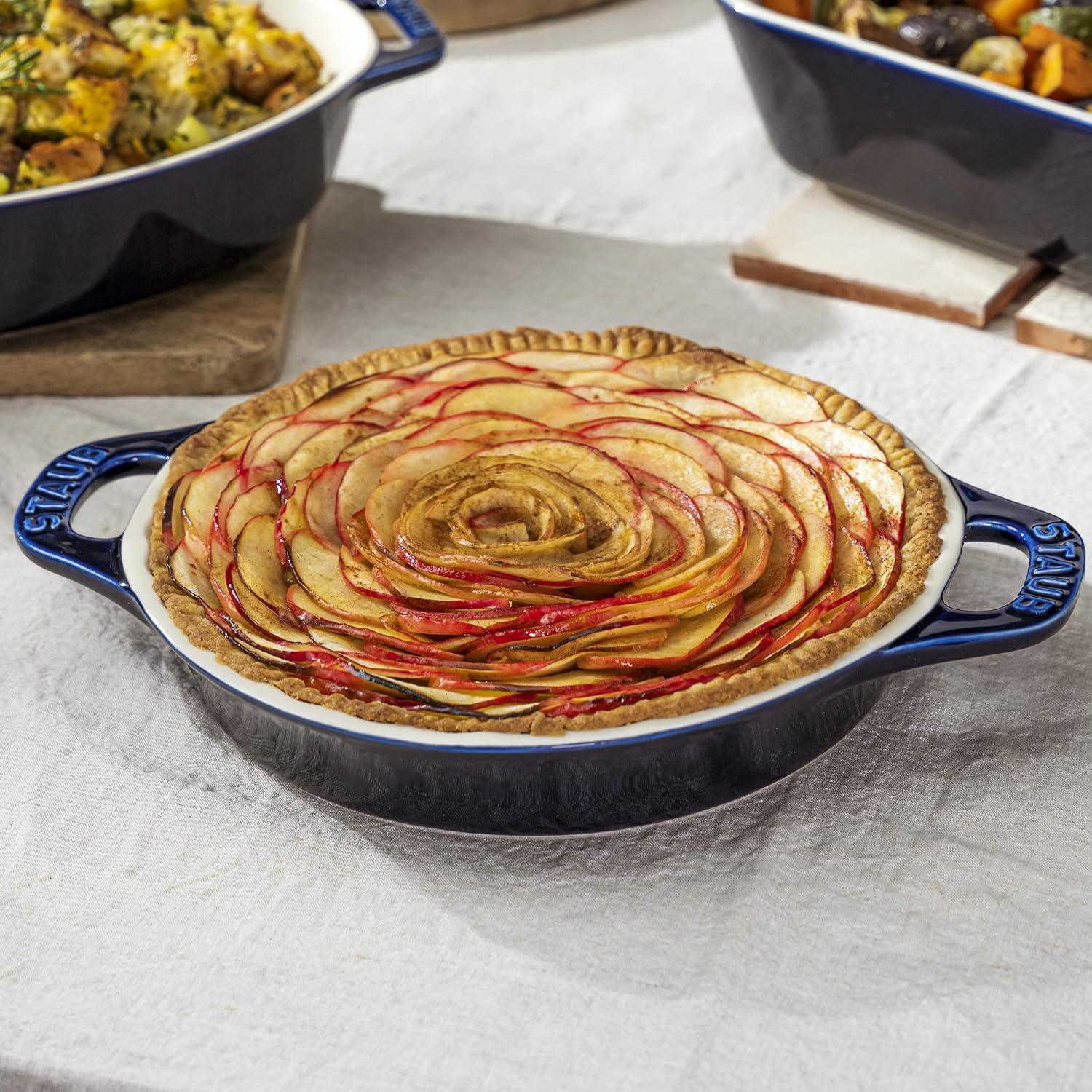 Staub 9-inch Royal Blue Ceramic Pie Dish