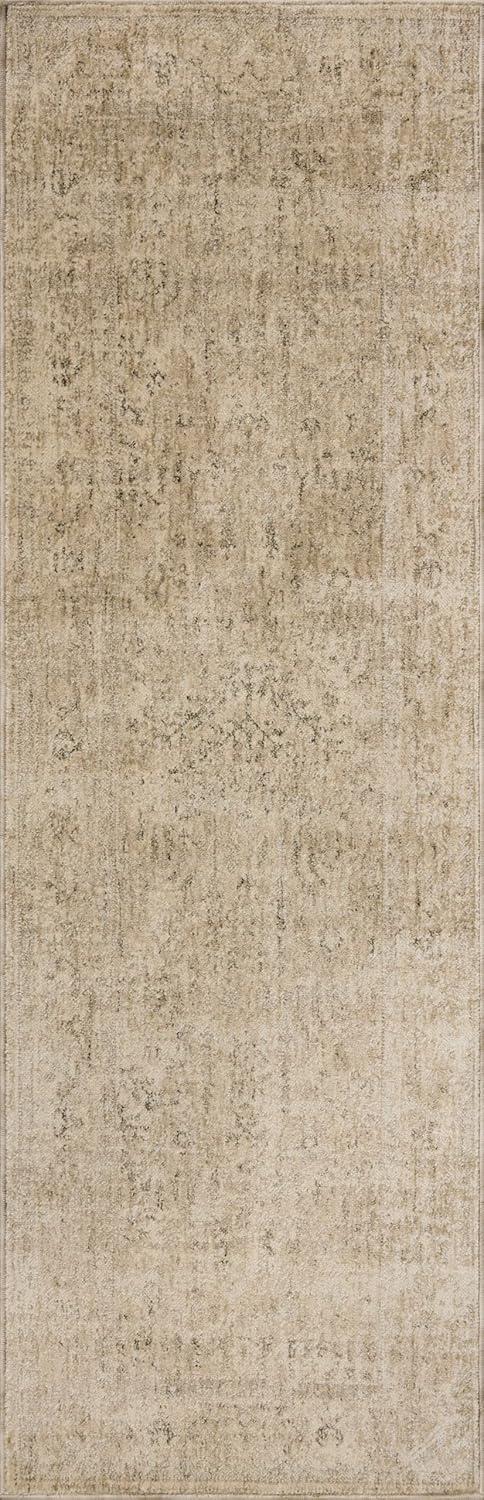 Junie II Rug Magnolia Home by Joanna Gaines x Loloi - Oatmeal and Smoke / 7'10" Round