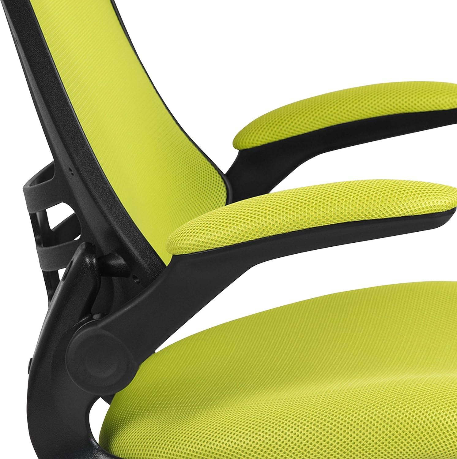 Jayetta Mid-Back Mesh Swivel Ergonomic Office Chair with Flip-Up Arms
