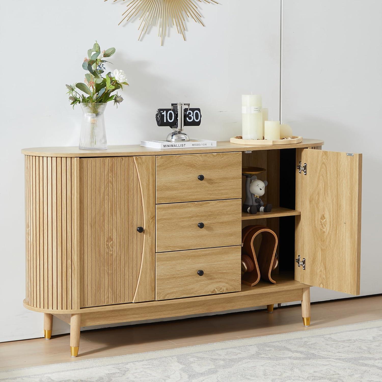 George Oliver Evana 55"Sideboard with 3 Drawer