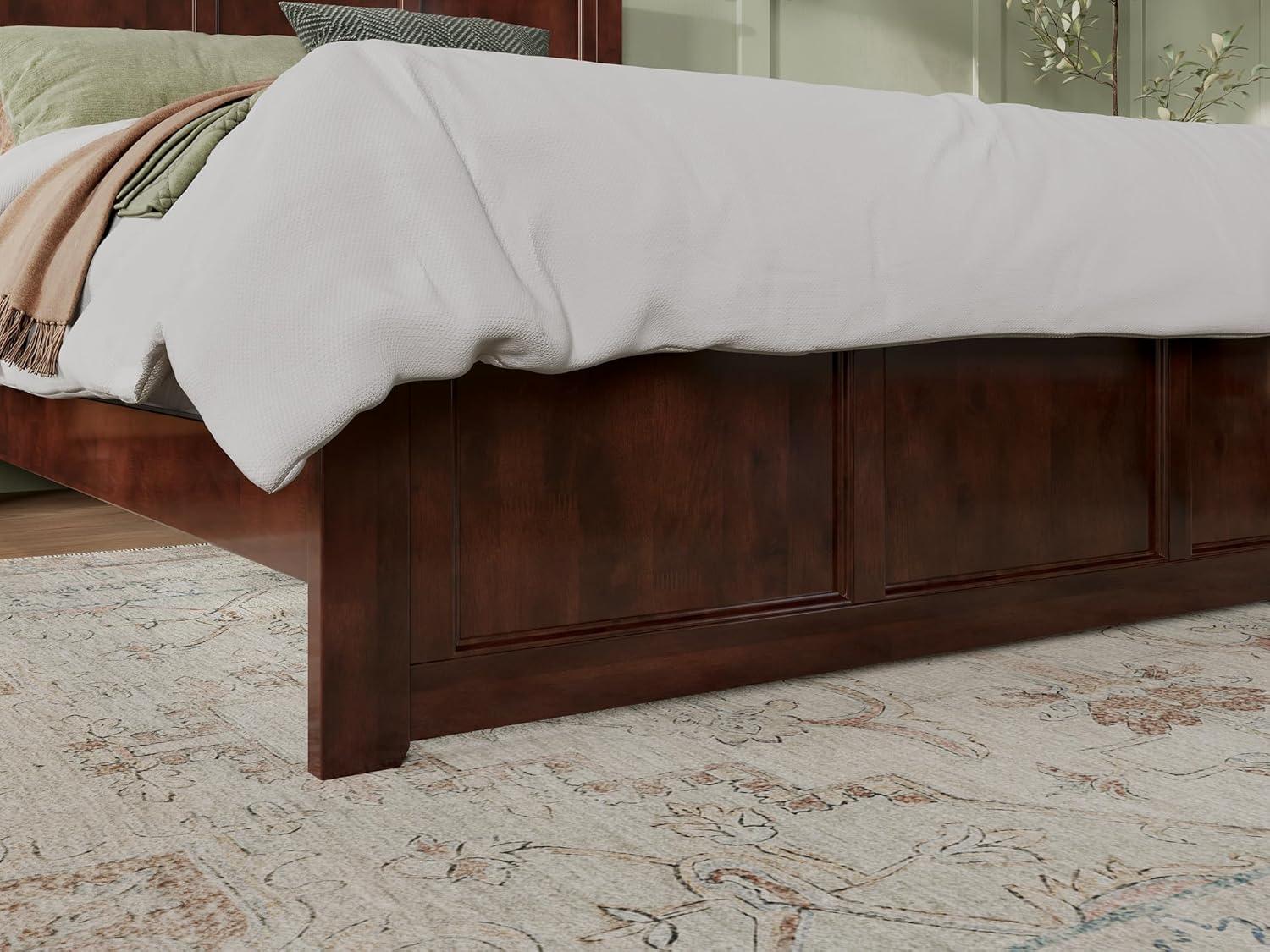Madison Solid Wood Low Profile Platform Bed with Matching Footboard