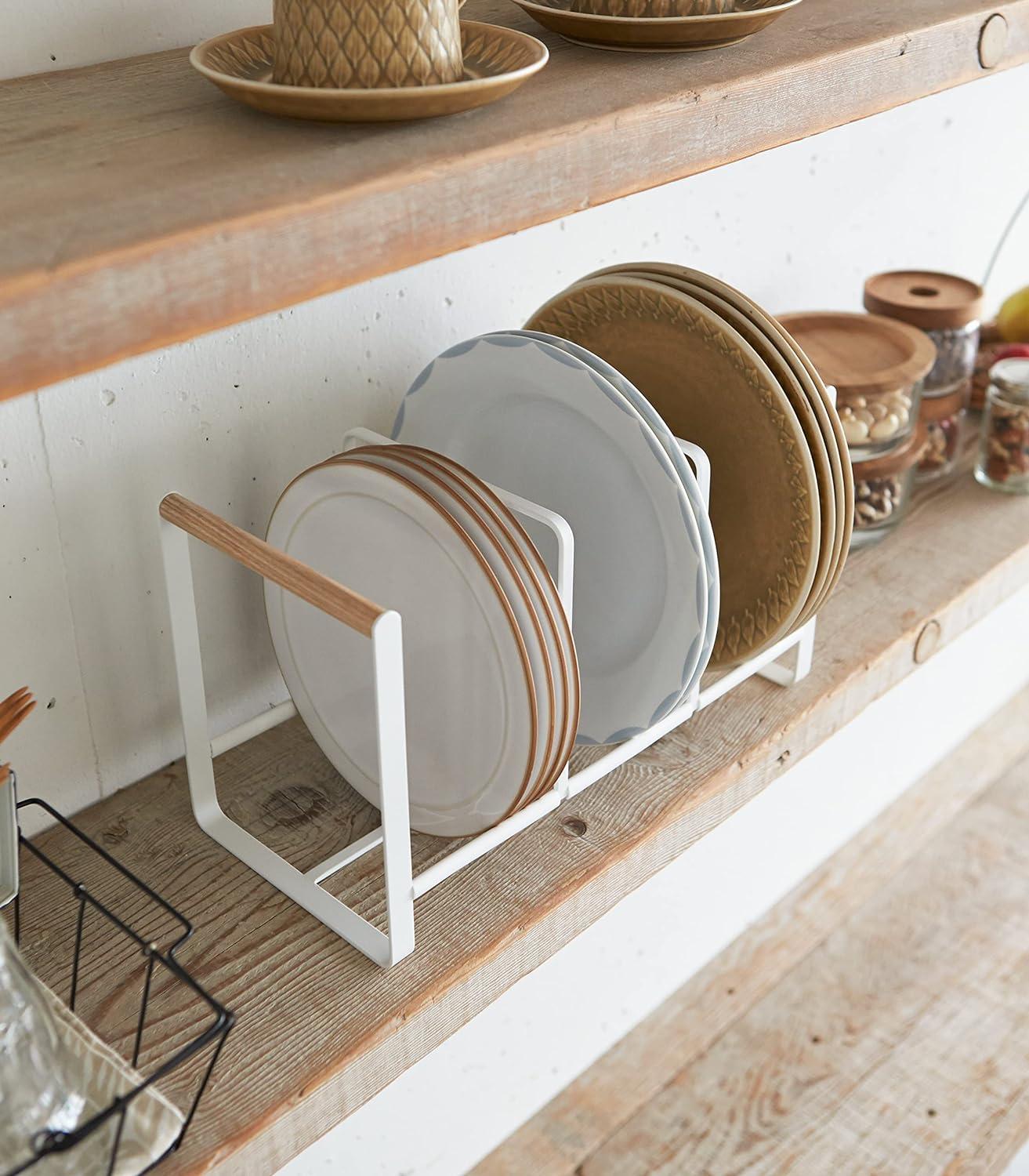 Yamazaki Tosca Wide White Dish Storage Rack