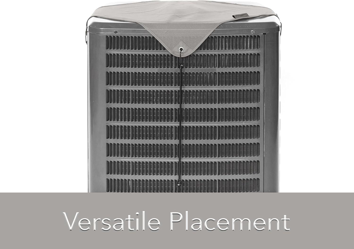 Covermates Armor Top Air Conditioner Cover â€“ Durable Outdoor Protection for AC Units, Ultima 600D Polyester, Armor Top 24W x 24D, Ripstop Grey