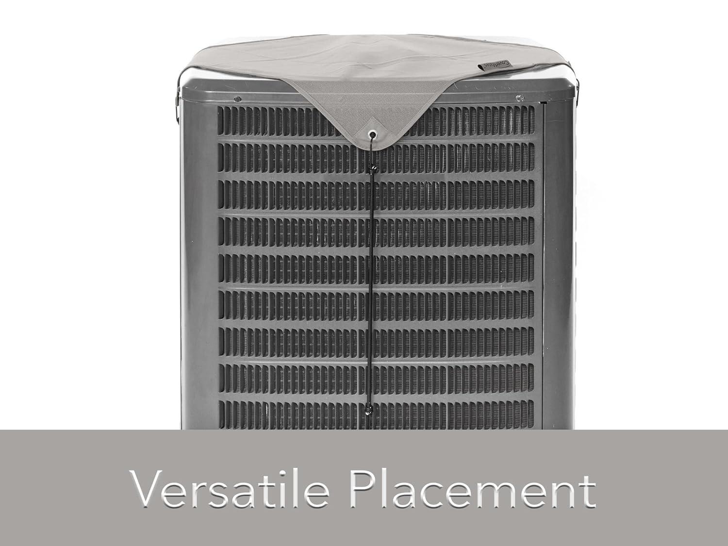 Covermates Armor Top Air Conditioner Cover â€“ Durable Outdoor Protection for AC Units, Ultima 600D Polyester, Armor Top 24W x 24D, Ripstop Grey