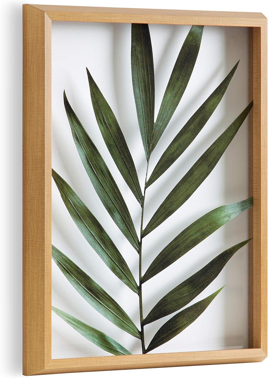 Natural Wood Framed Botanical Glass Art Print, 16" x 20"