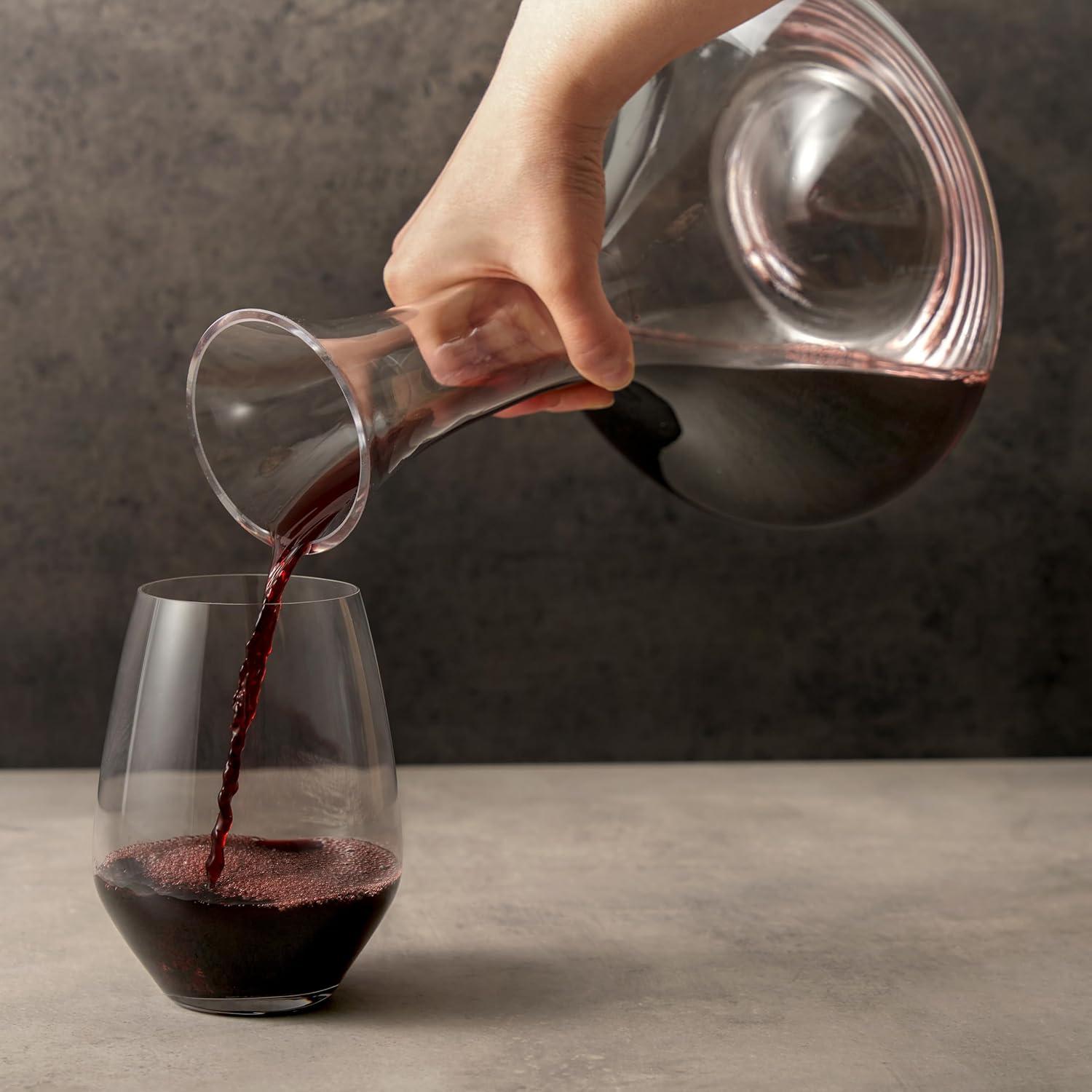 Spiegelau Authentis Decanter Set of 1, Made of Crystal, Modern Wine Decanter, Dishwasher Safe, Professional Quality Wine Gift - 1.0 L/35.3 oz, Clear