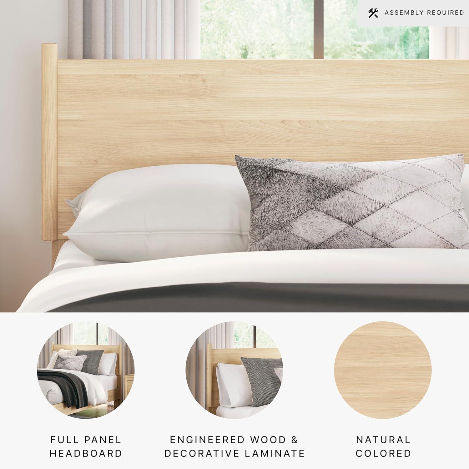 Signature Design by Ashley Cabinella Full Panel Headboard, Tan
