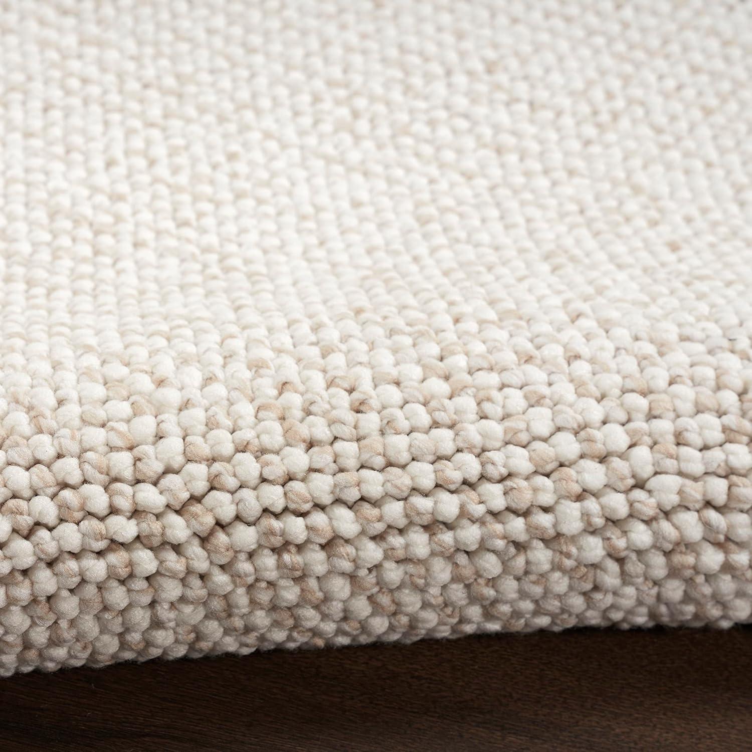 Nourison Textured Home Modern Indoor Rug Ivory Beige 9' x 12'