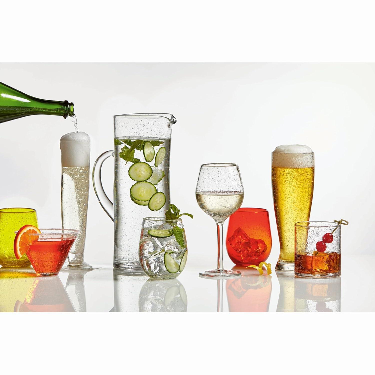 tagltd 16 oz. Single Clear Bubble Glass Stemless Drinkware