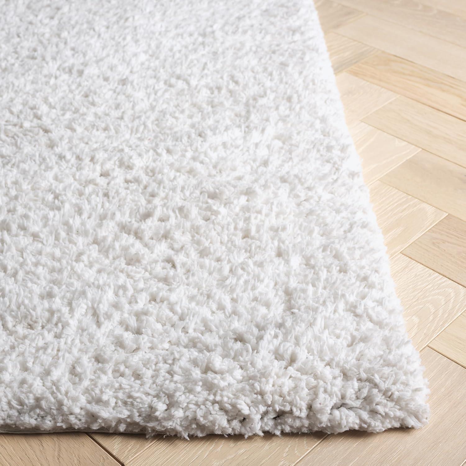 Sheep Shag SSG120 Hand Woven Area Rug - Ivory - 6'x9' - Safavieh.