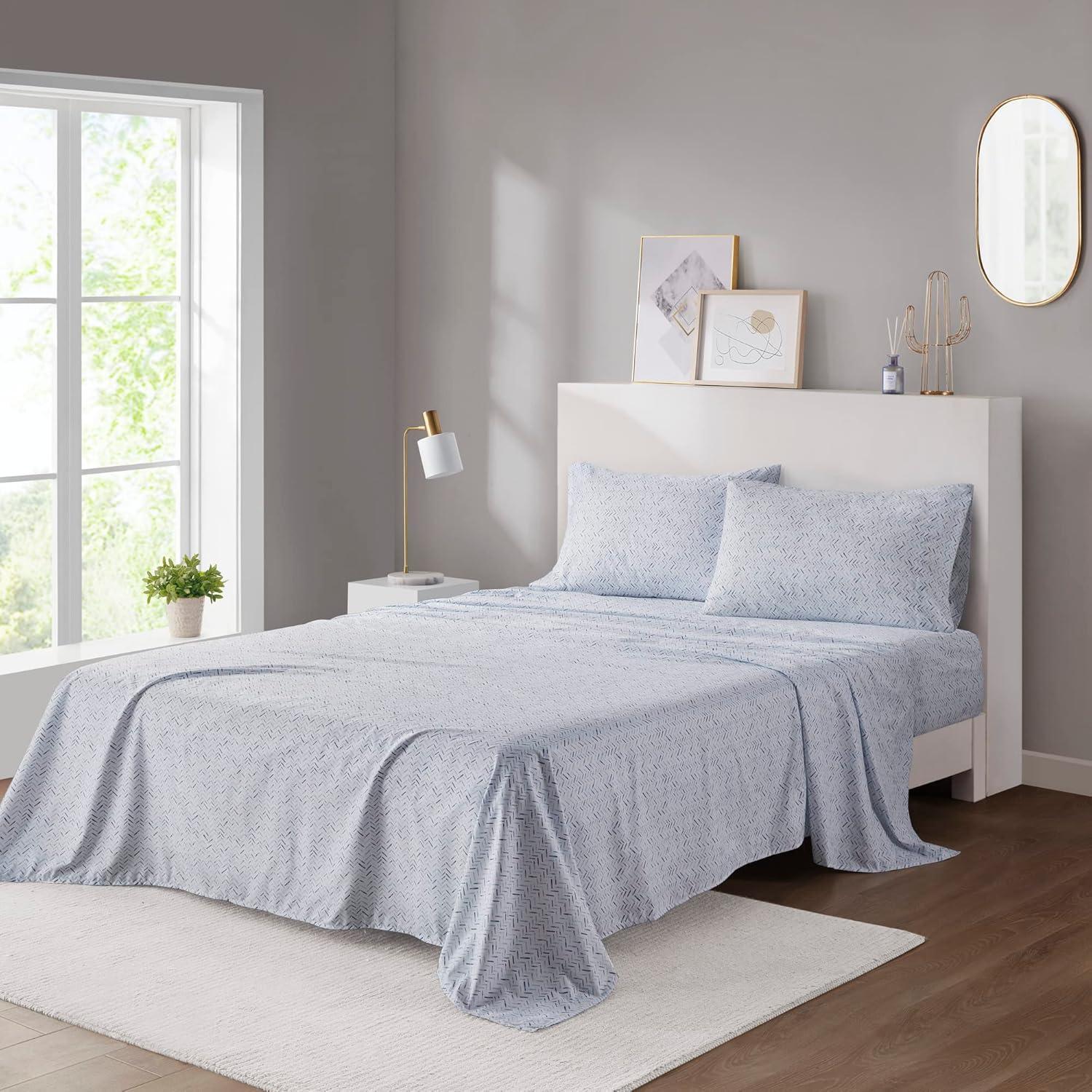 Madison Park Essentials 100% Cotton 200TC Printed Sheet Set
