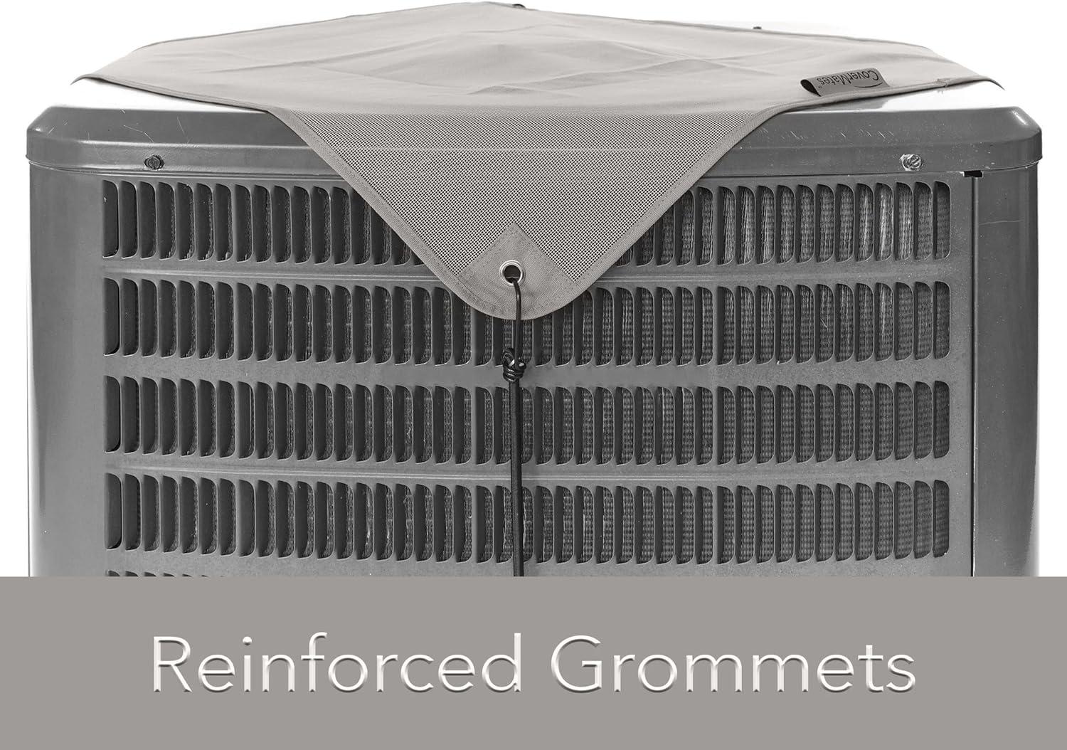 Covermates Armor Top Air Conditioner Cover â€“ Durable Outdoor Protection for AC Units, Ultima 600D Polyester, Armor Top 24W x 24D, Ripstop Grey