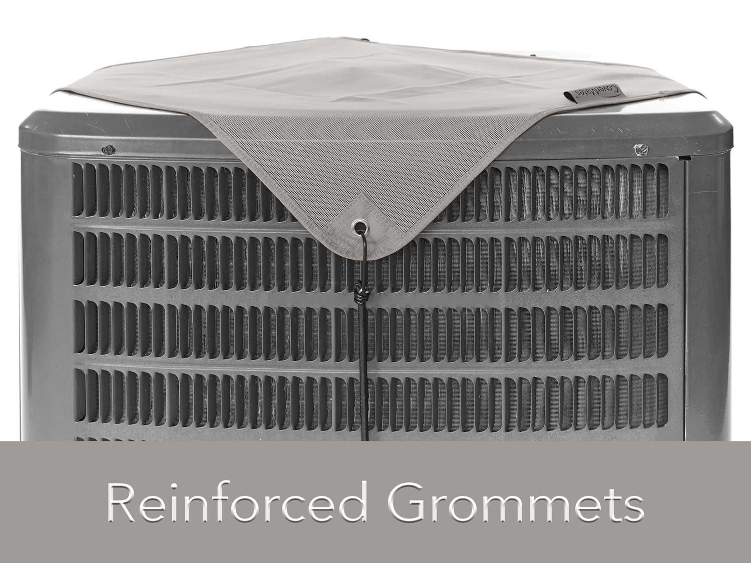 Covermates Armor Top Air Conditioner Cover â€“ Durable Outdoor Protection for AC Units, Ultima 600D Polyester, Armor Top 24W x 24D, Ripstop Grey