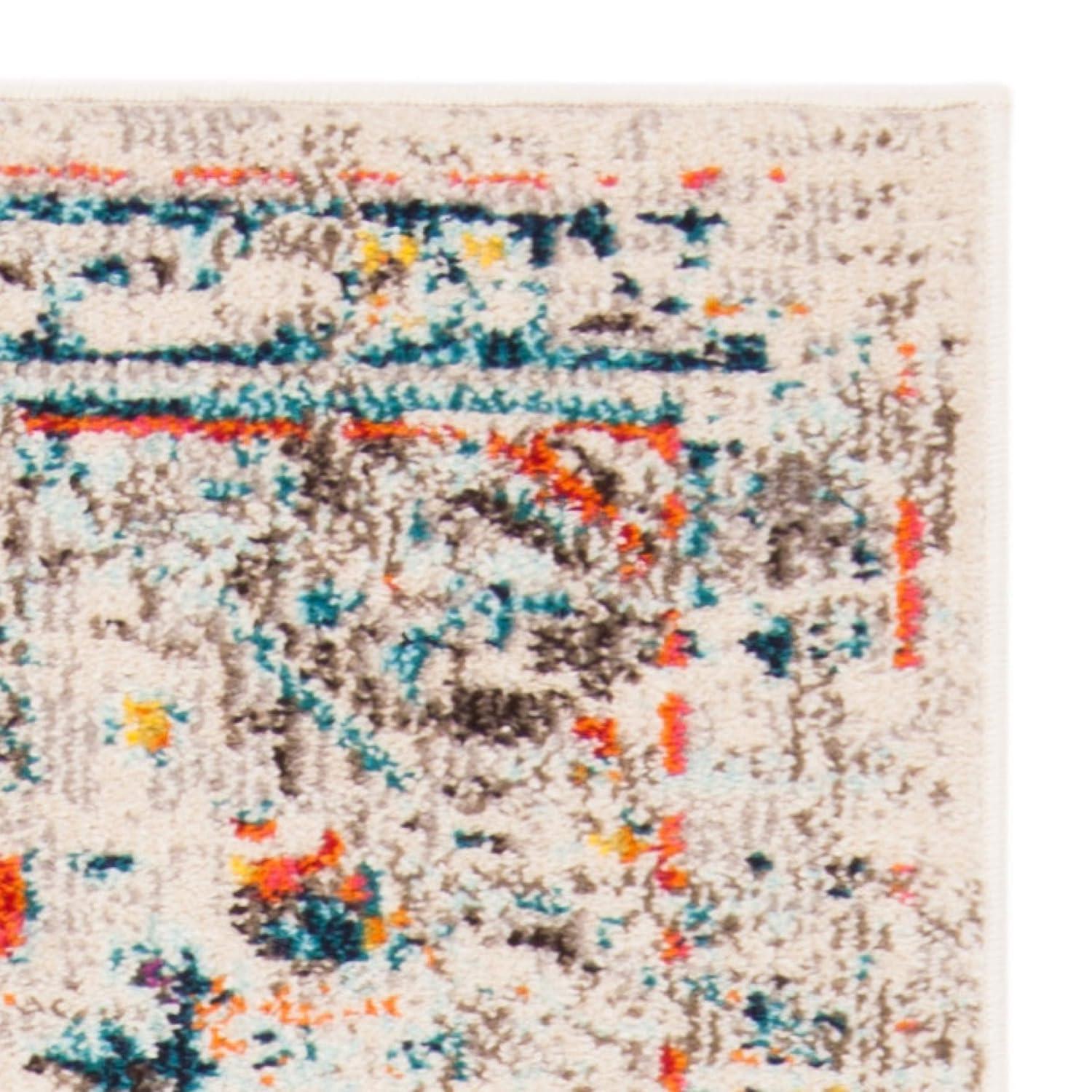 Madison MAD474 Power Loomed Indoor Runner Rug - Cream/Blue - 2'2"x6' - Safavieh