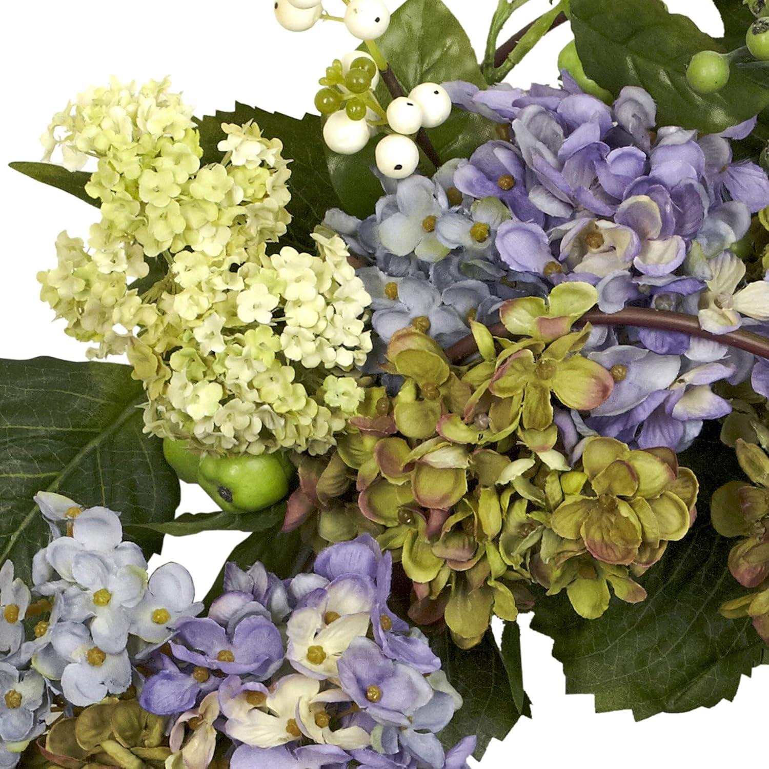 Nearly Natural Floral Polyester Mother's Day Wreath, 22.0" (Assorted Colors)