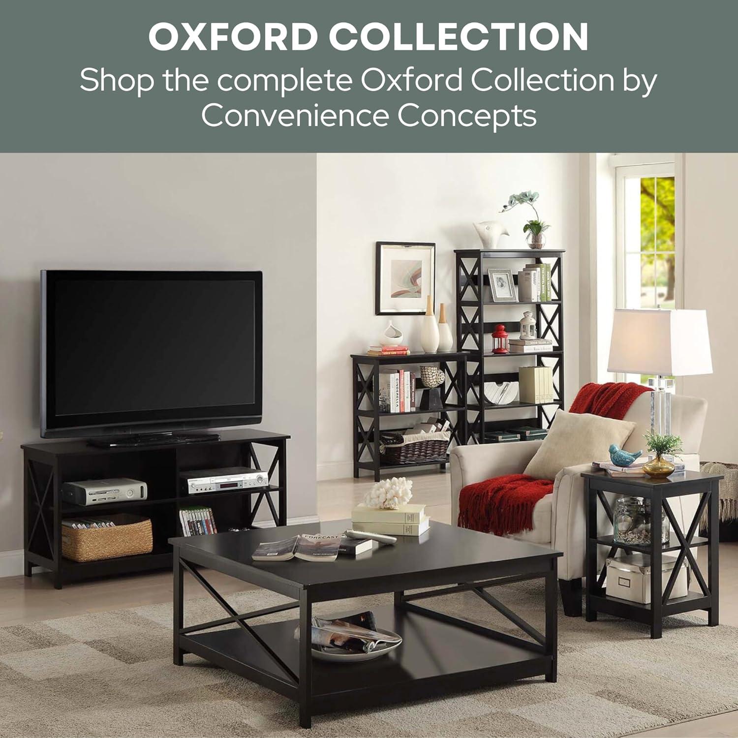 Convenience Concepts Oxford 1-Drawer Console Table, Black Wood finish