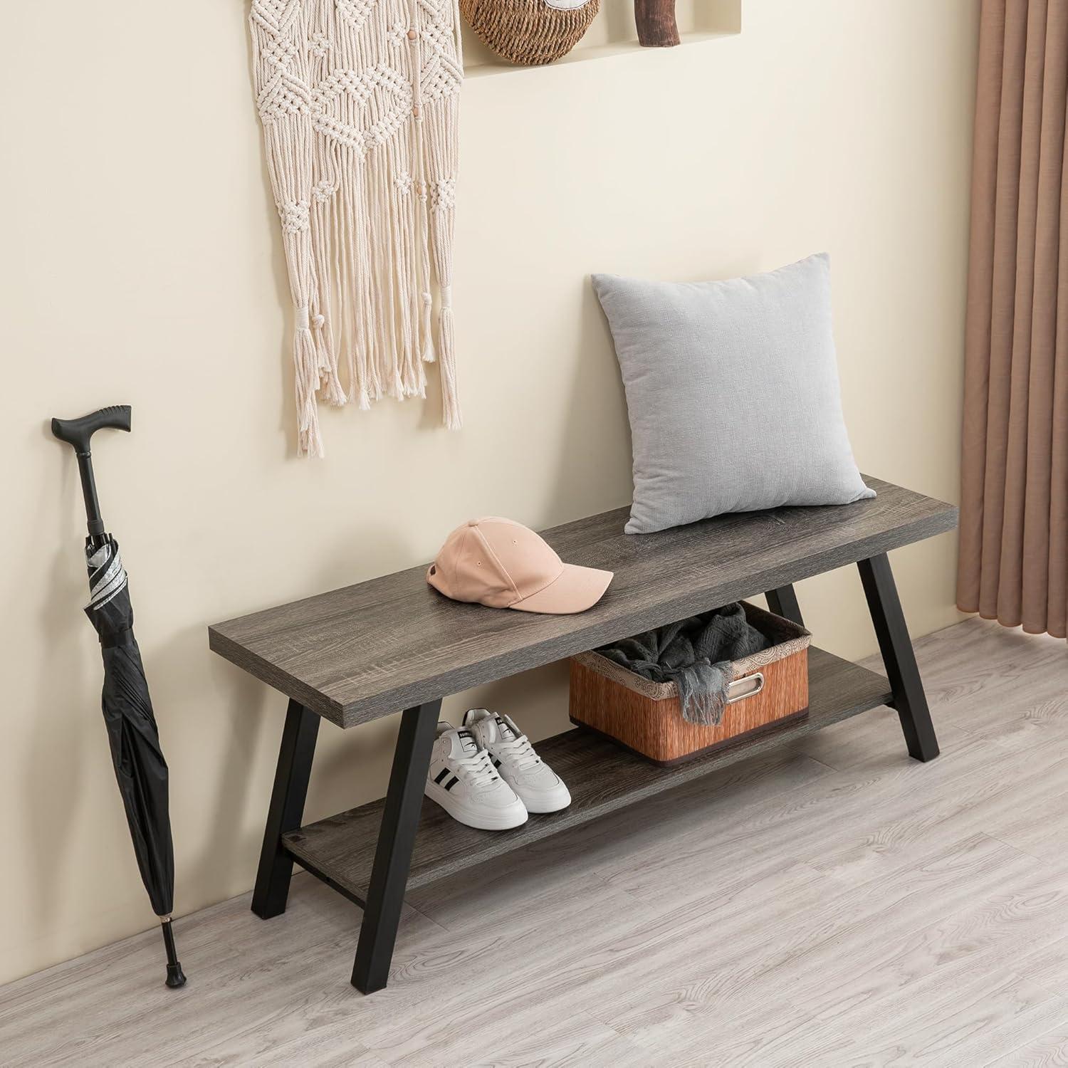 Indoor Shoe Benches Seat Grey