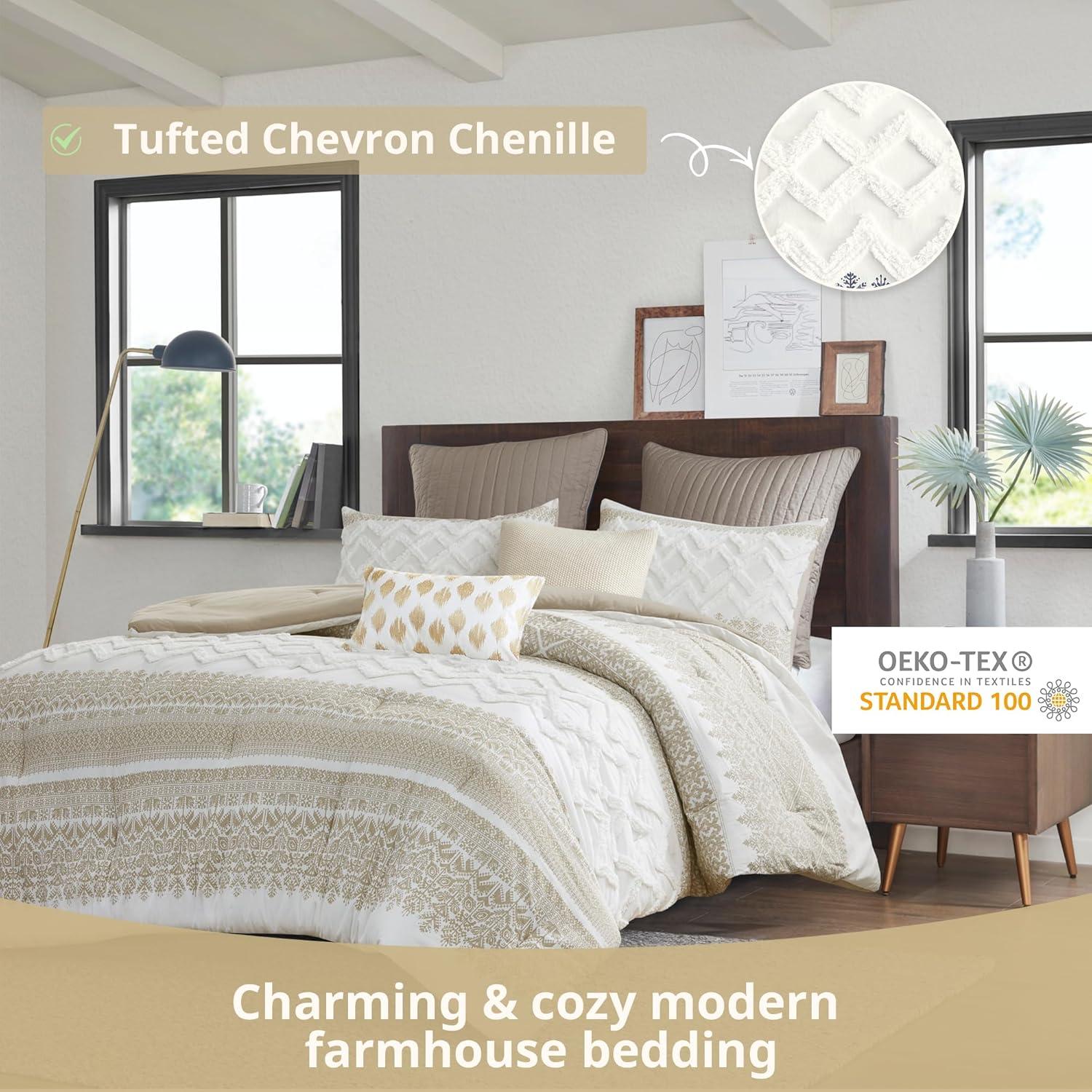 INK+IVY Mila Cotton Duvet Cover Set with Chenille Tufting & Reviews | Wayfair