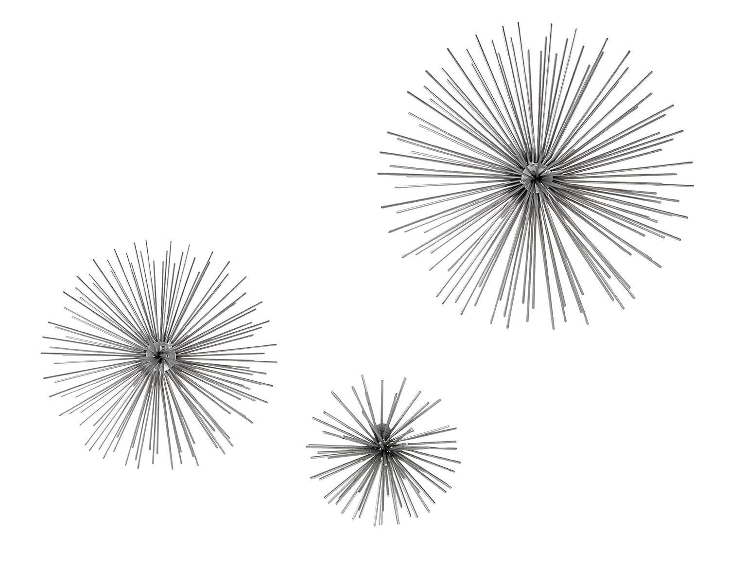 CosmoLiving by Cosmopolitan Metal 3D Long Spike Starburst Home Wall Decor Set