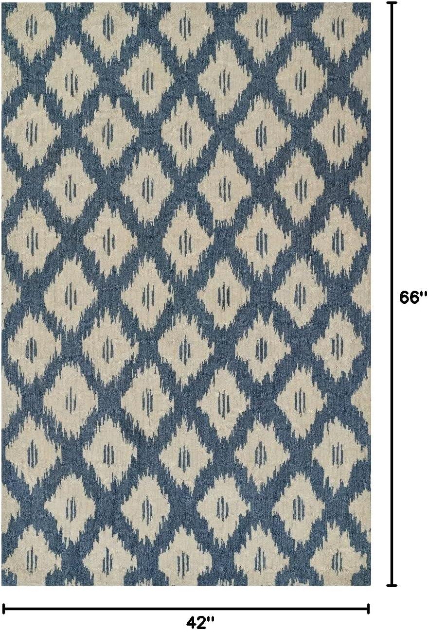 Momeni Leiden Ikat Huxley Handtufted Rug Slate Blue