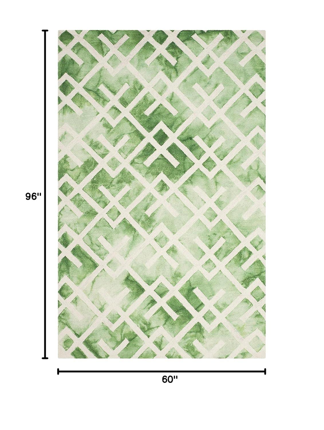 Dip Dye DDY677 Hand Tufted Indoor Area Rug - Green/Ivory - 5'x8' - Safavieh