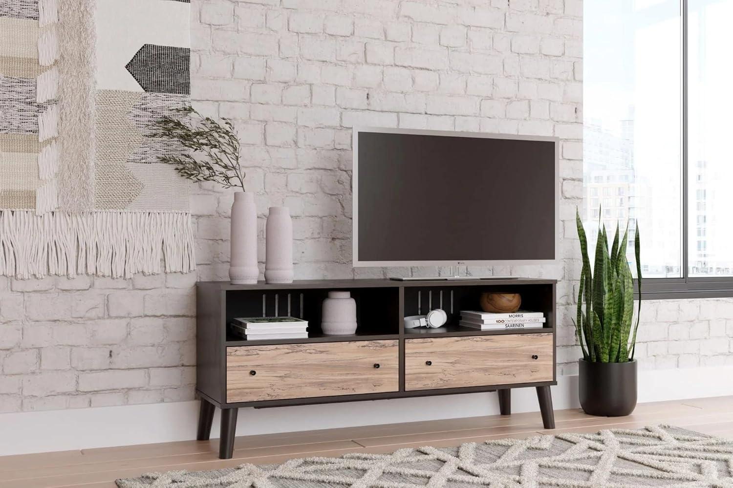 Signature Design by Ashley Contemporary Piperton Medium TV Stand Two-tone