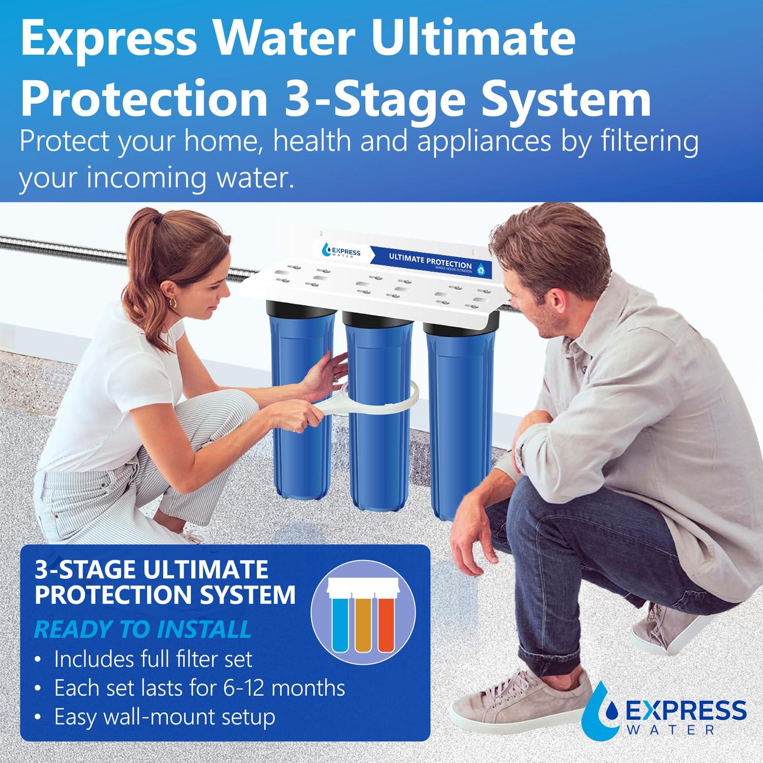 Ultimate Protection 3-Stage Blue Whole House Water Filter System