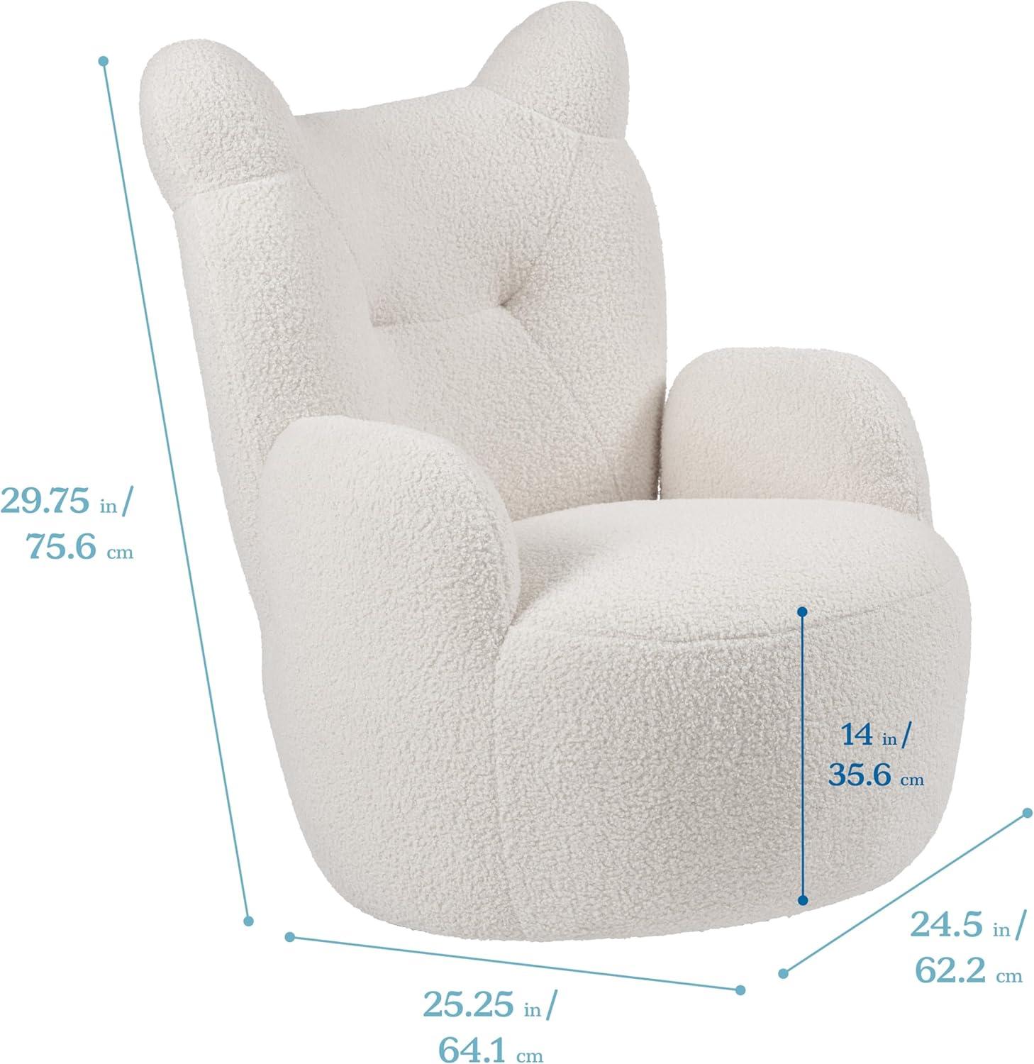ECR4Kids Teddy Chair, White
