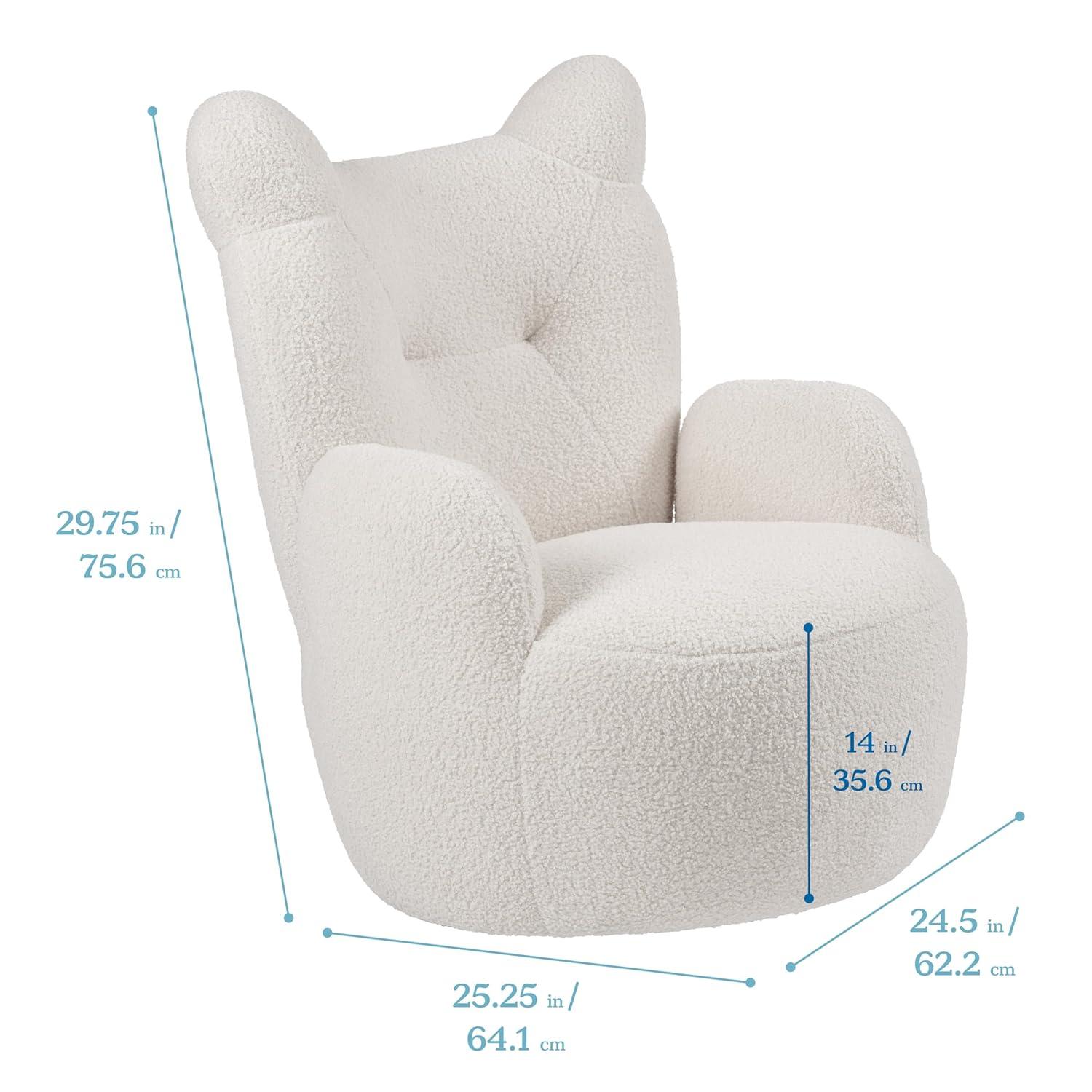 ECR4Kids Teddy Chair, White