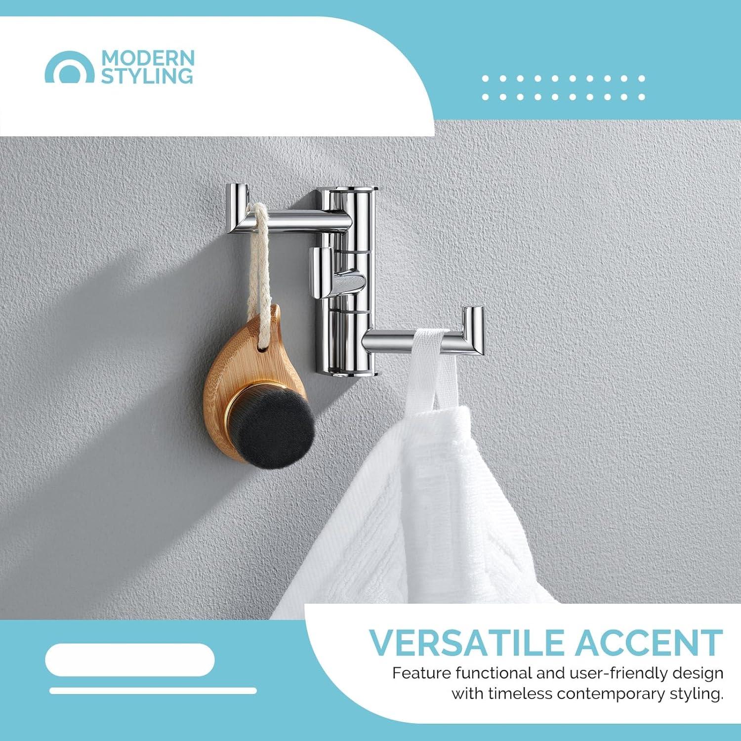 Wall Mounted Stainless Steel Triple SwivelTowel Hook