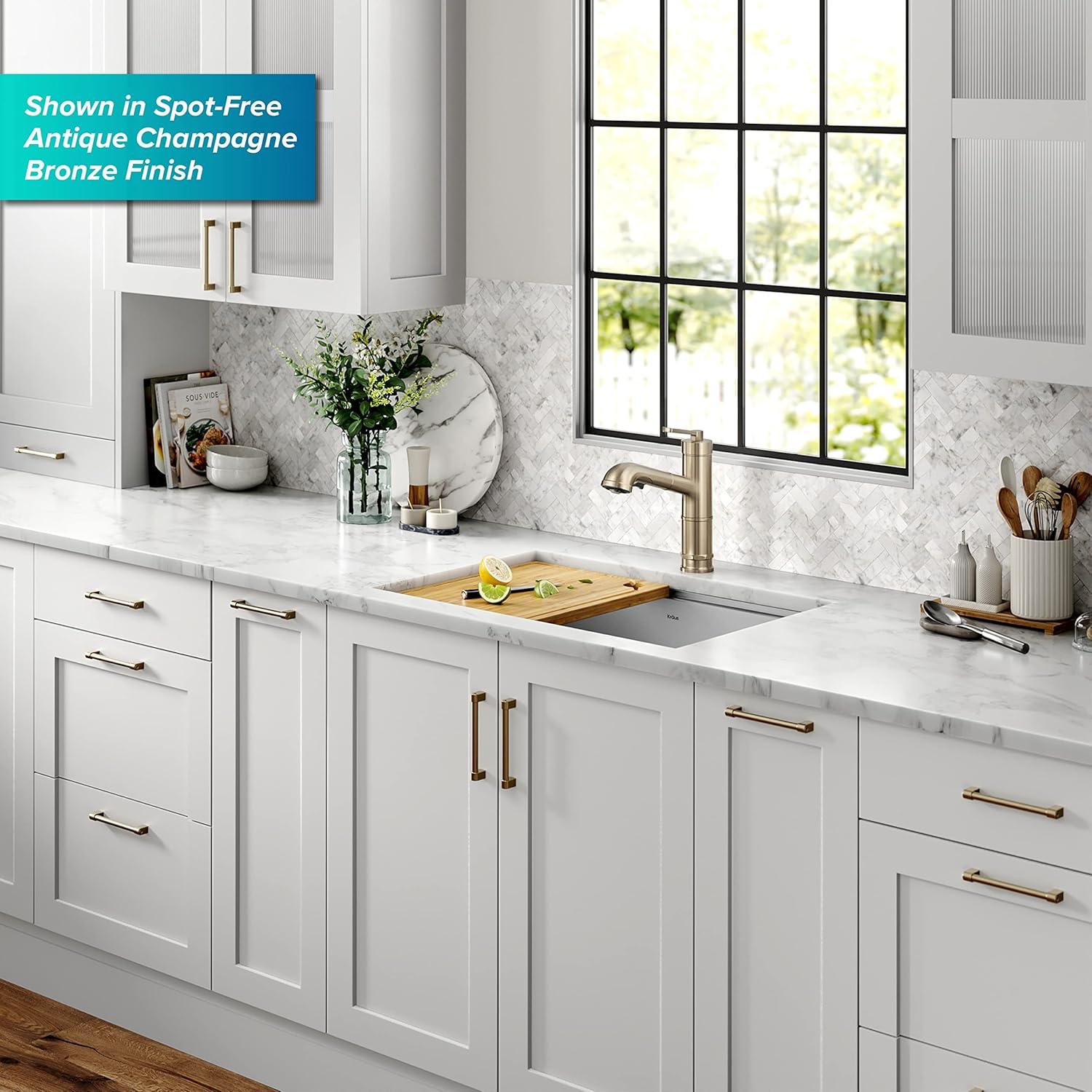 Kraus Allyn Pull-Out Single Handle Kitchen Faucet KPF-4103SFS