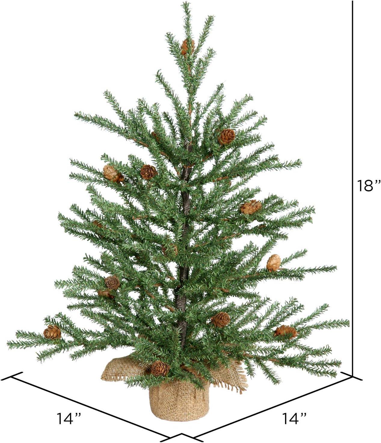 Vickerman 18" Carmel Pine Artificial Christmas Tree, Unlit