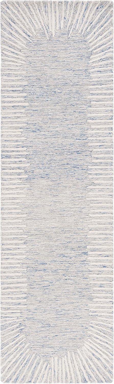 Safavieh  Handmade Abstract Deema Modern Wool Rug 2'3" x 10' Runner - Natural/Ivory