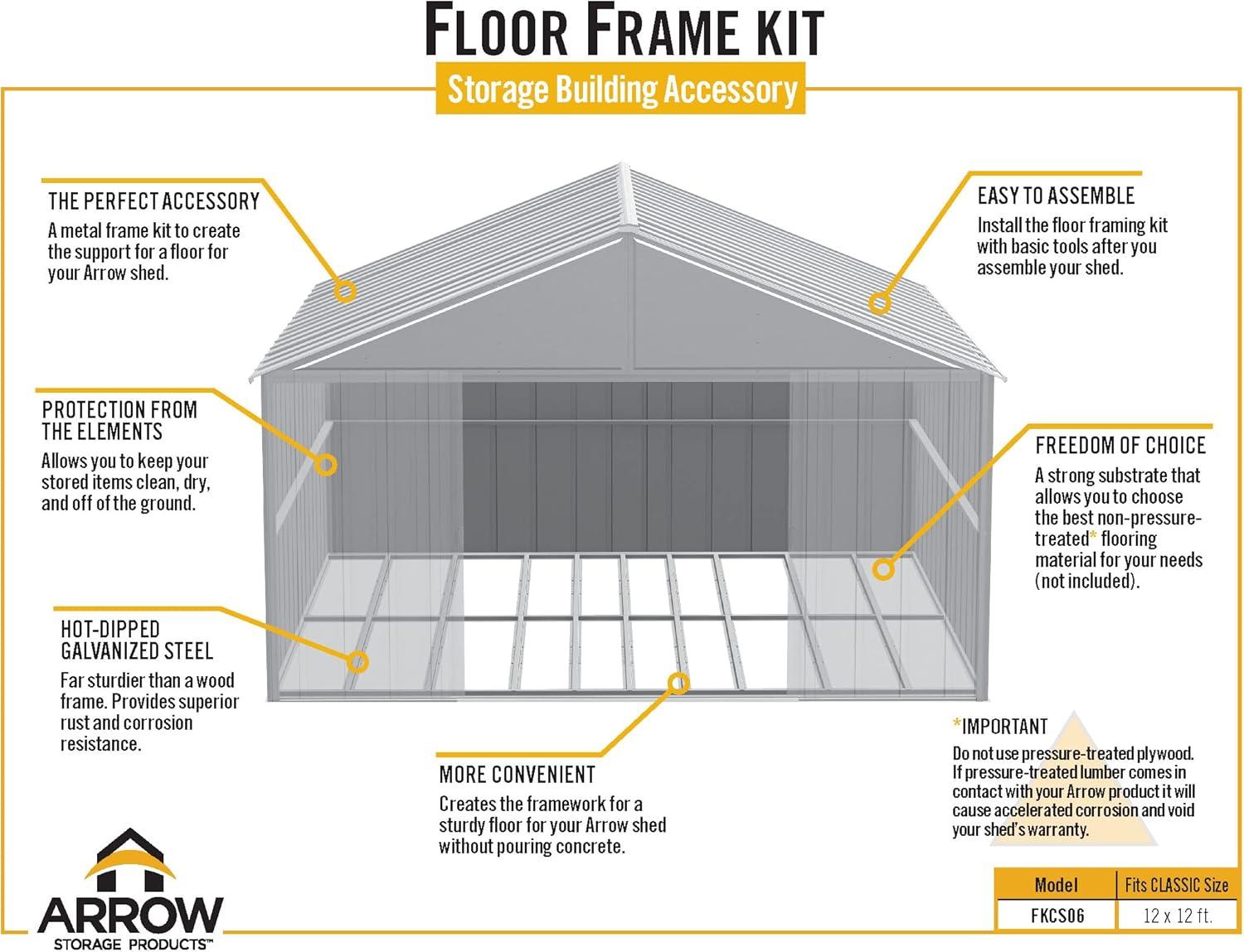 Arrow Arrow Rust Resistant Steel Flooring Kit