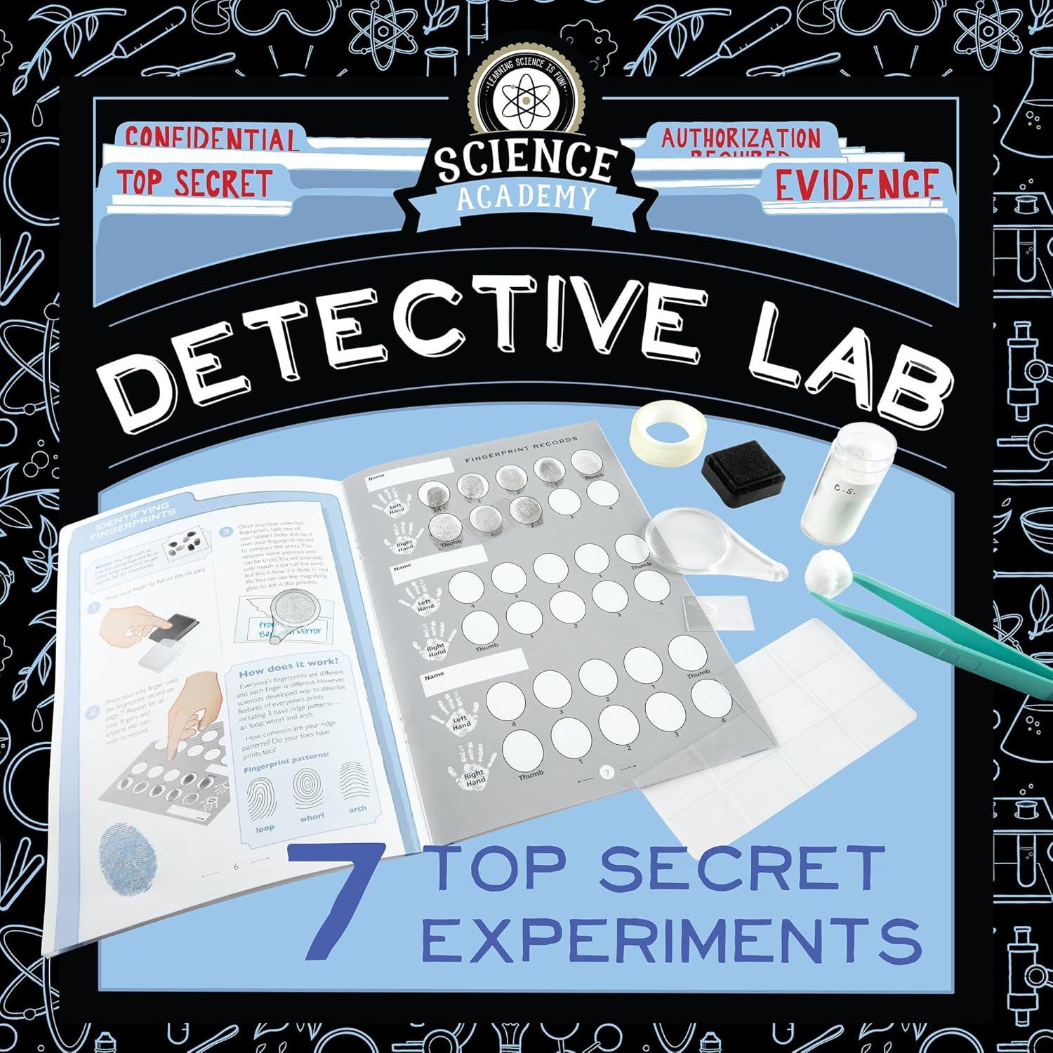 MindWare Science Academy Detective lab, Kids Detective Kit Complete with 7 Forensics and Crime-Scene Investigations