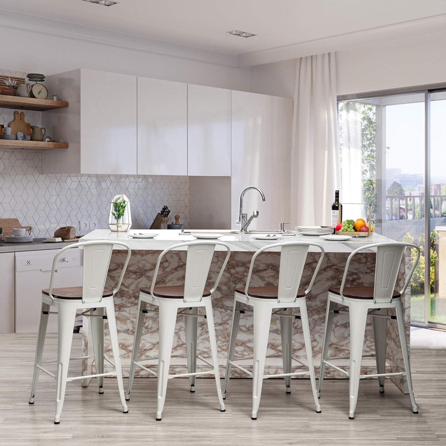 Williston Forge Tauber Swivel Counter Stool (Set of 4)