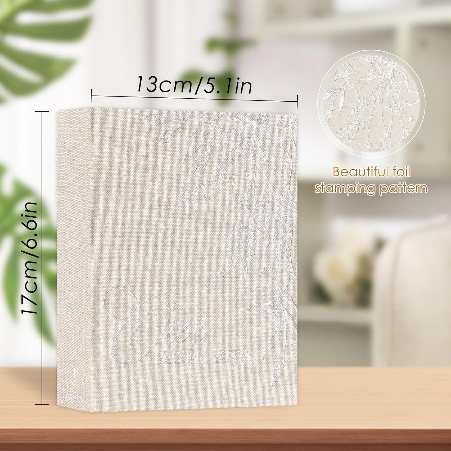 BEACHWATER POOL & SPA, LLC Photo Album 4X6 1000 Pockets, Extra Large Capacity Linen Cover Picture Albums Holds 1000 Horizontal And Vertical Photos