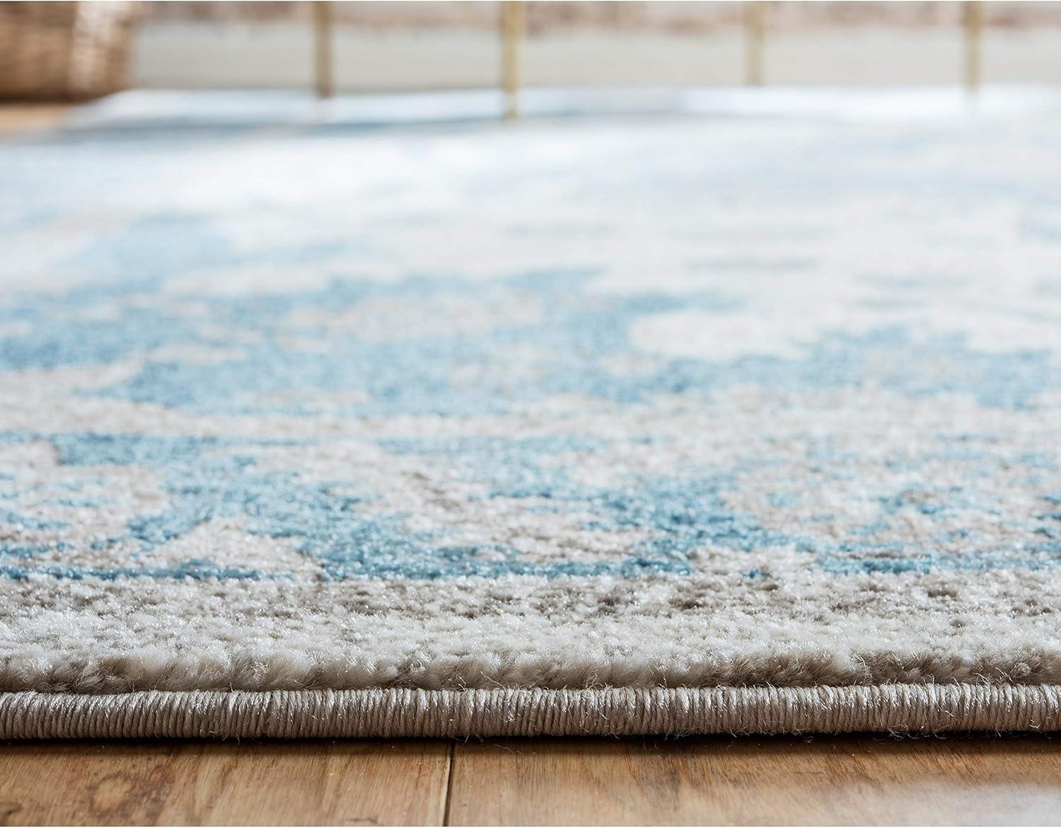 Unique Loom 7' 1 x 10' 0 Gray Salzburg Altstadt Area Rug