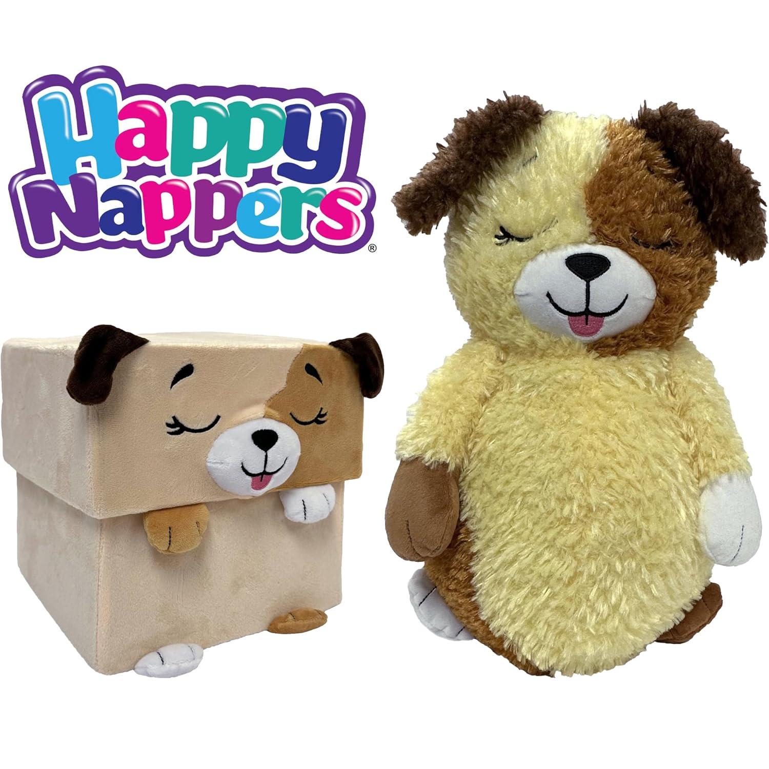 Happy Nappers: Adorable Storables - Dog - Tan & Brown - 8” Ages 1+